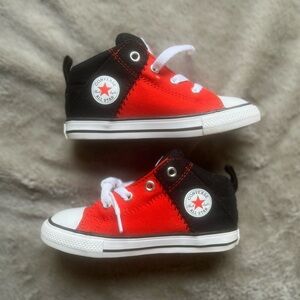 Converse Kids Red and Black High-Top Sneakers